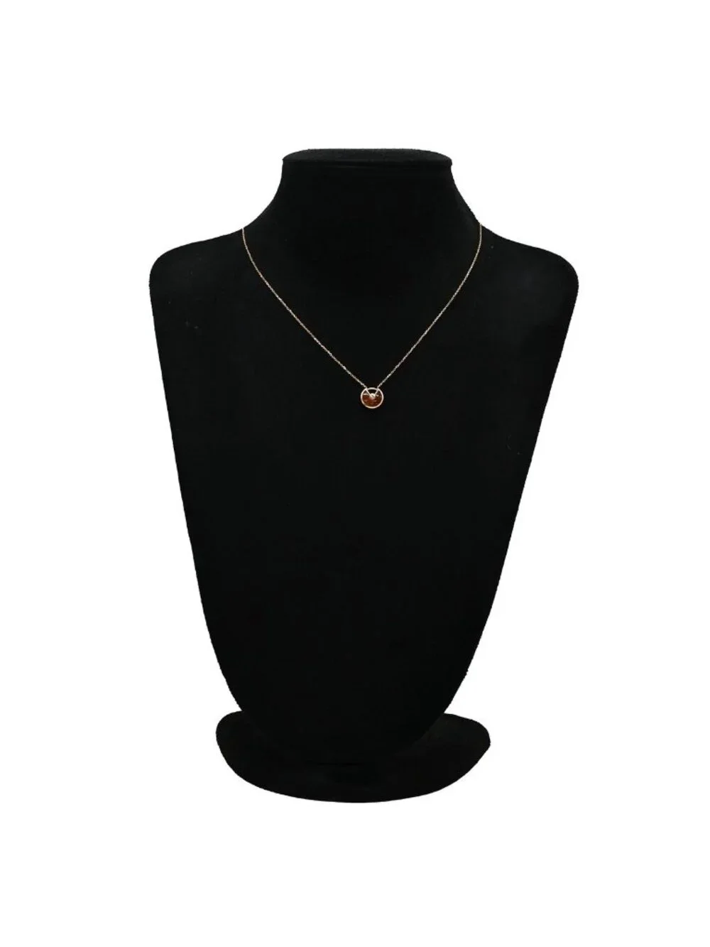 Cartier Necklace Amulette de Cartier XS Orange Pink Gold PG 18k Diamond